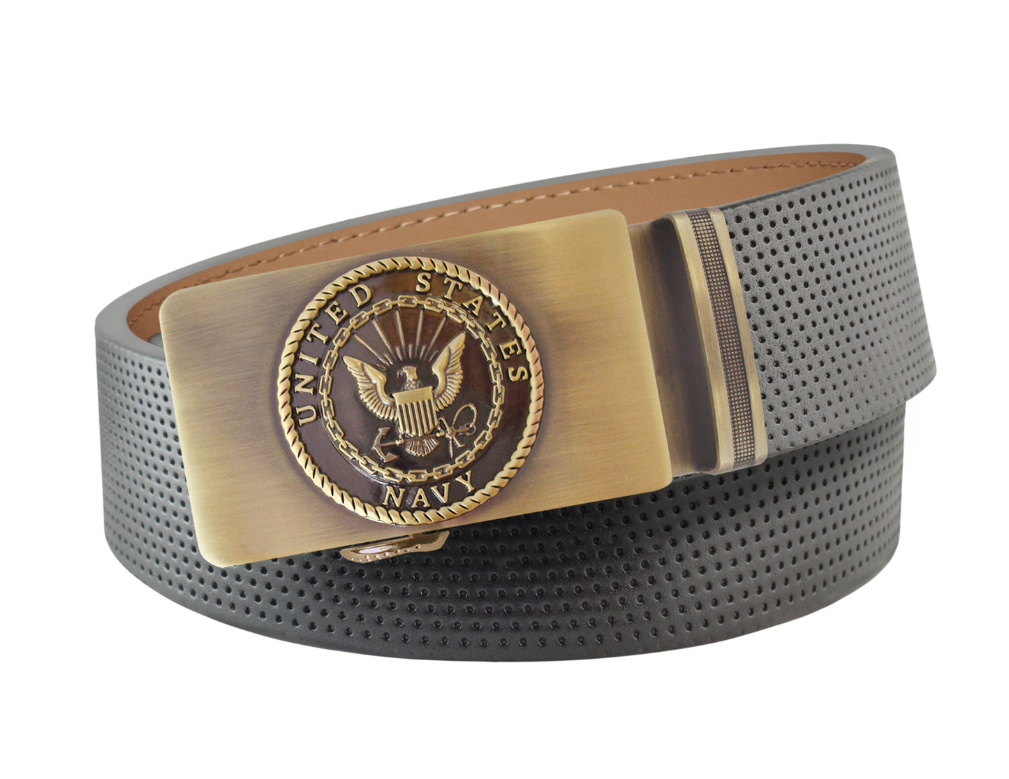 Pinhole Belt Strap - Gray