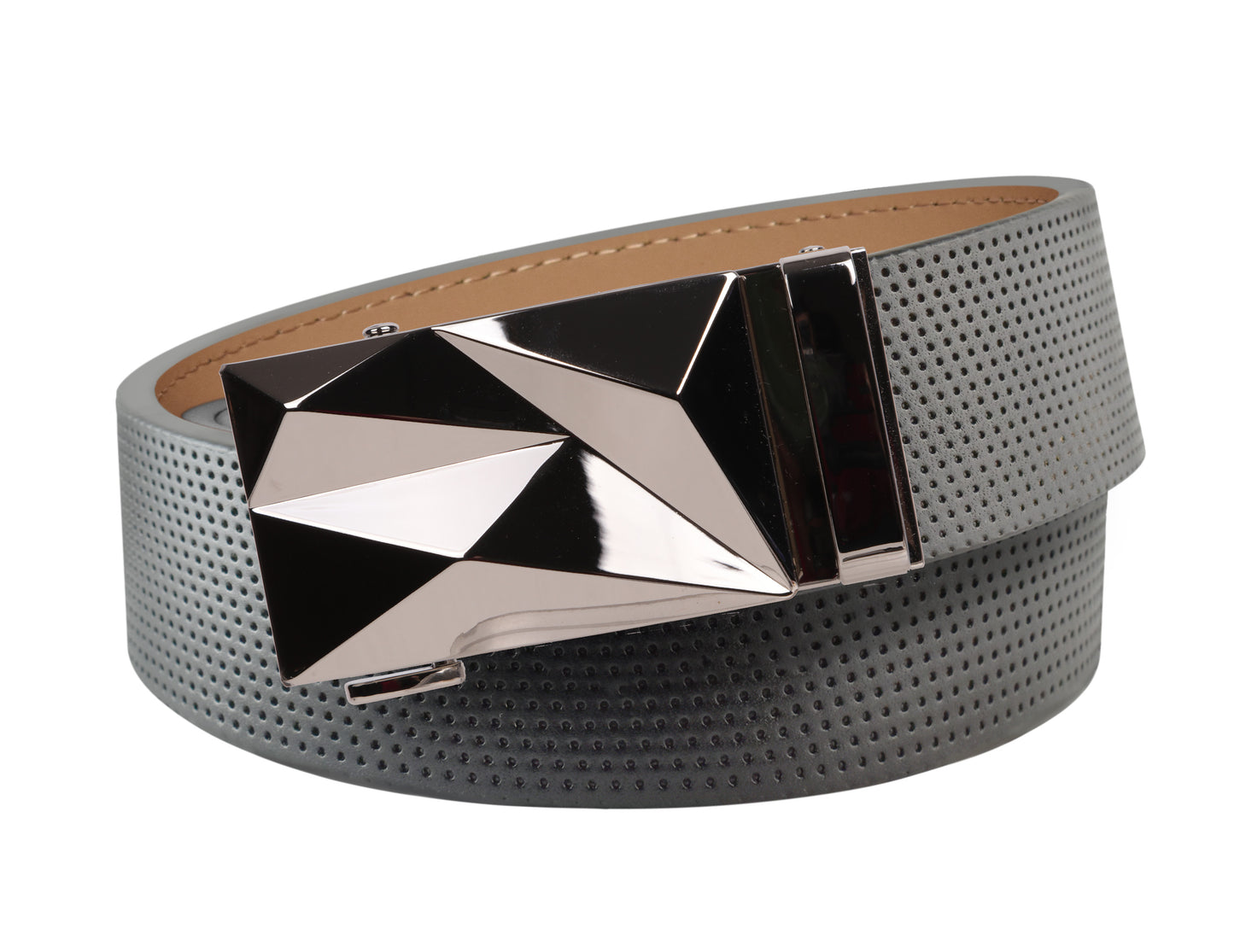 Pinhole Belt Strap - Gray