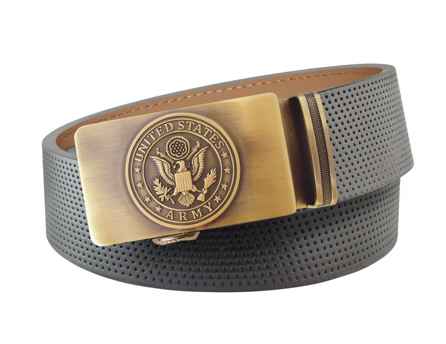Pinhole Belt Strap - Gray