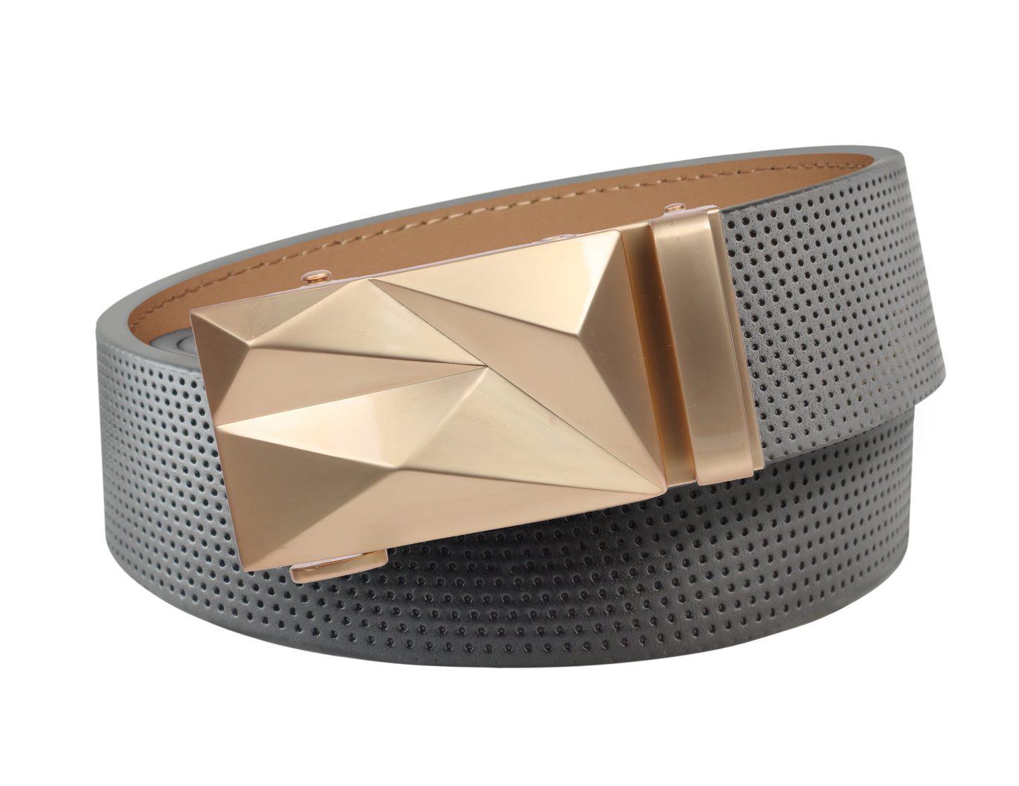 Pinhole Belt Strap - Gray