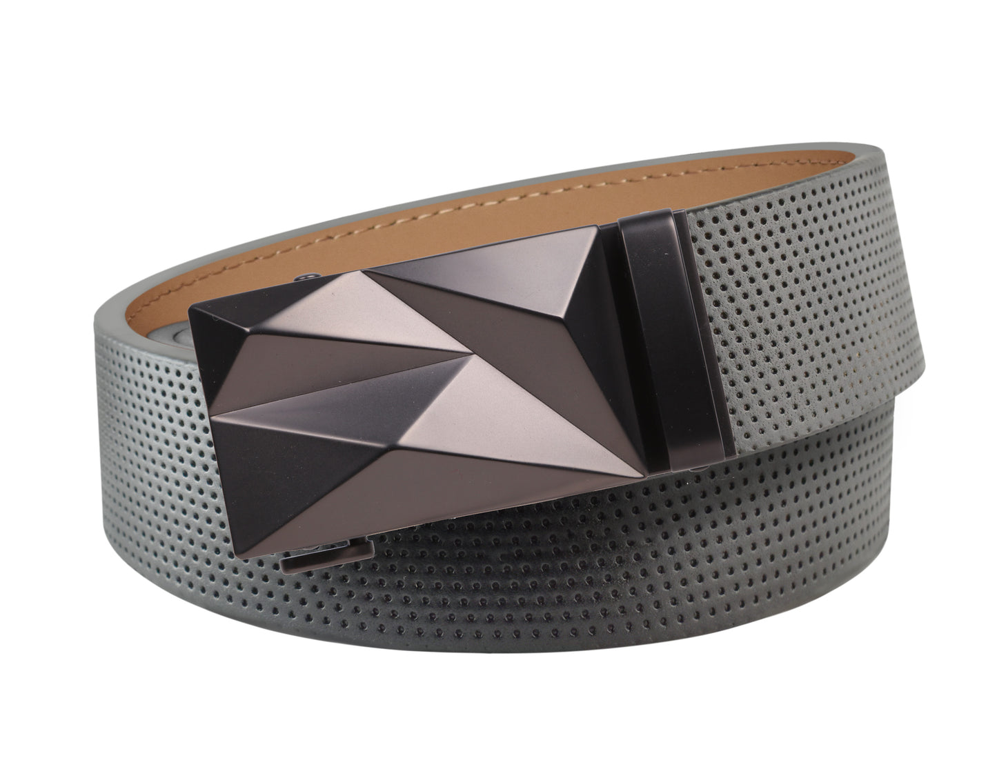 Pinhole Belt Strap - Gray