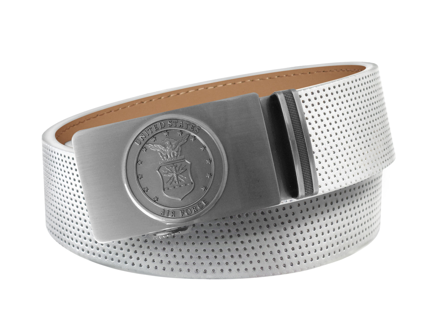Pinhole Belt Strap - White
