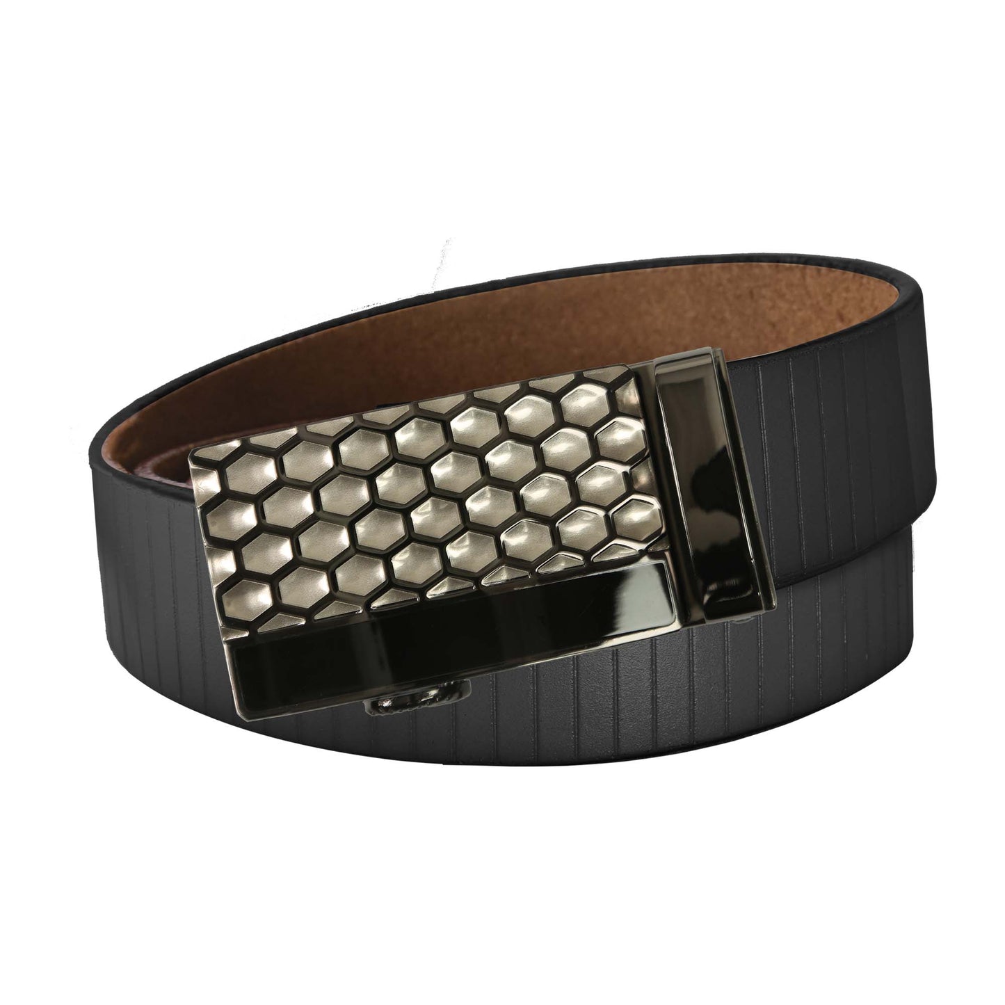 Vertical Stripe Belt Strap - Black