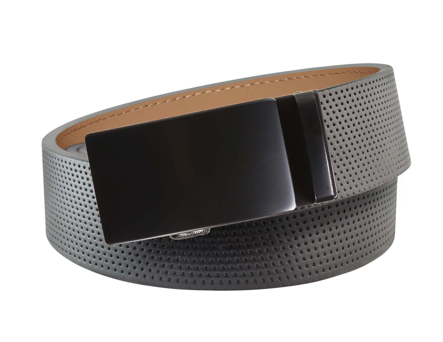 Pinhole Belt Strap - Gray