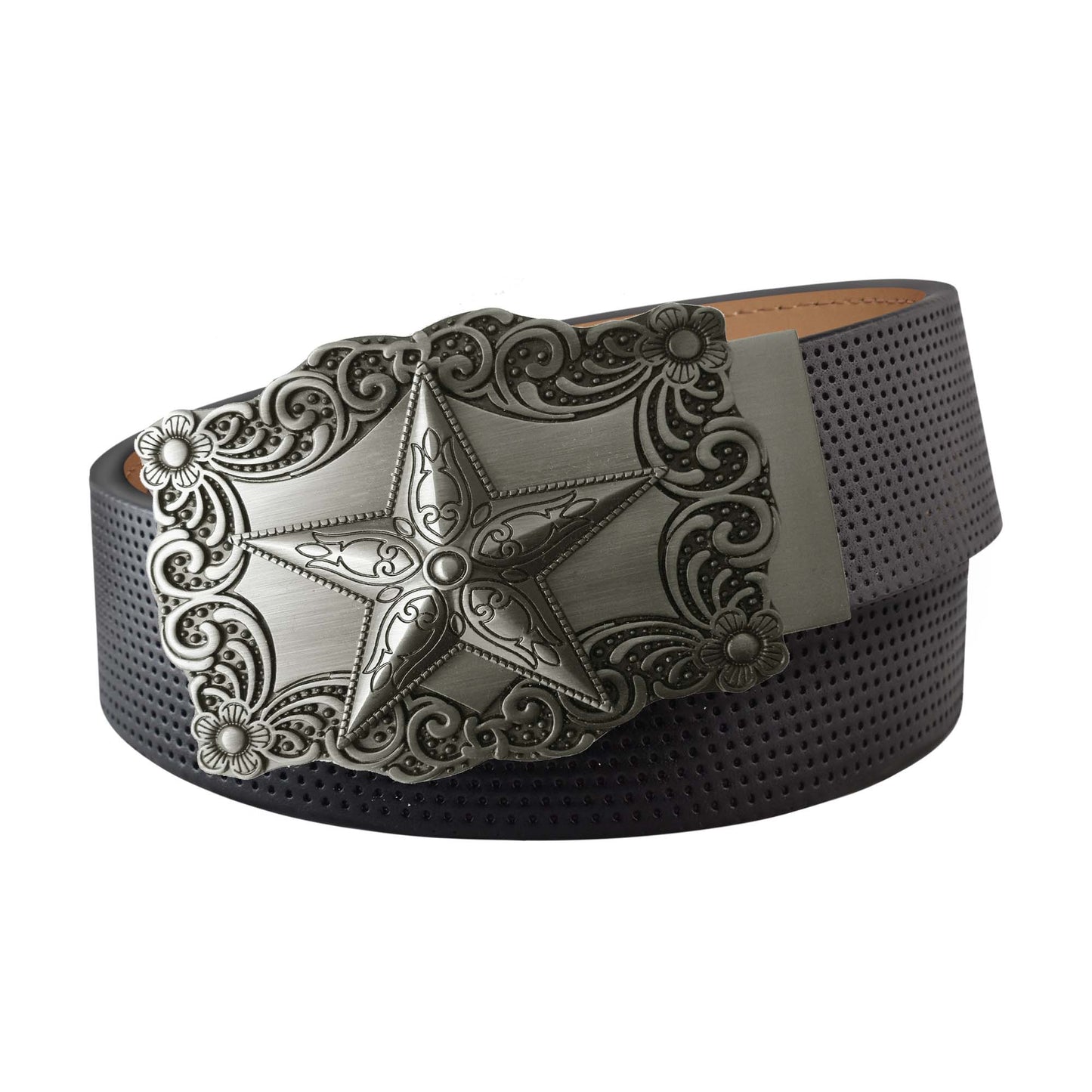 Pinhole Belt Strap - Black