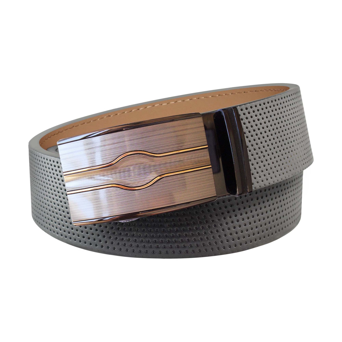 Pinhole Belt Strap - Gray