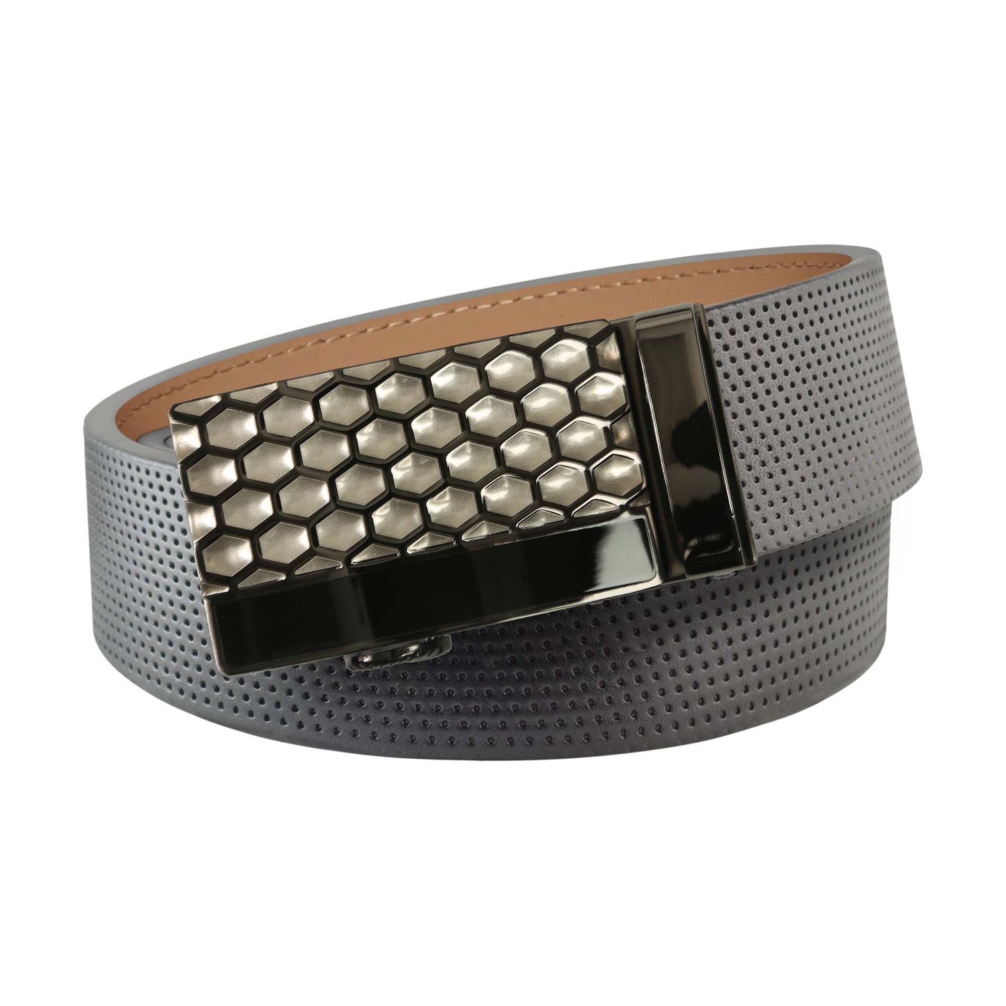 Pinhole Belt Strap - Gray