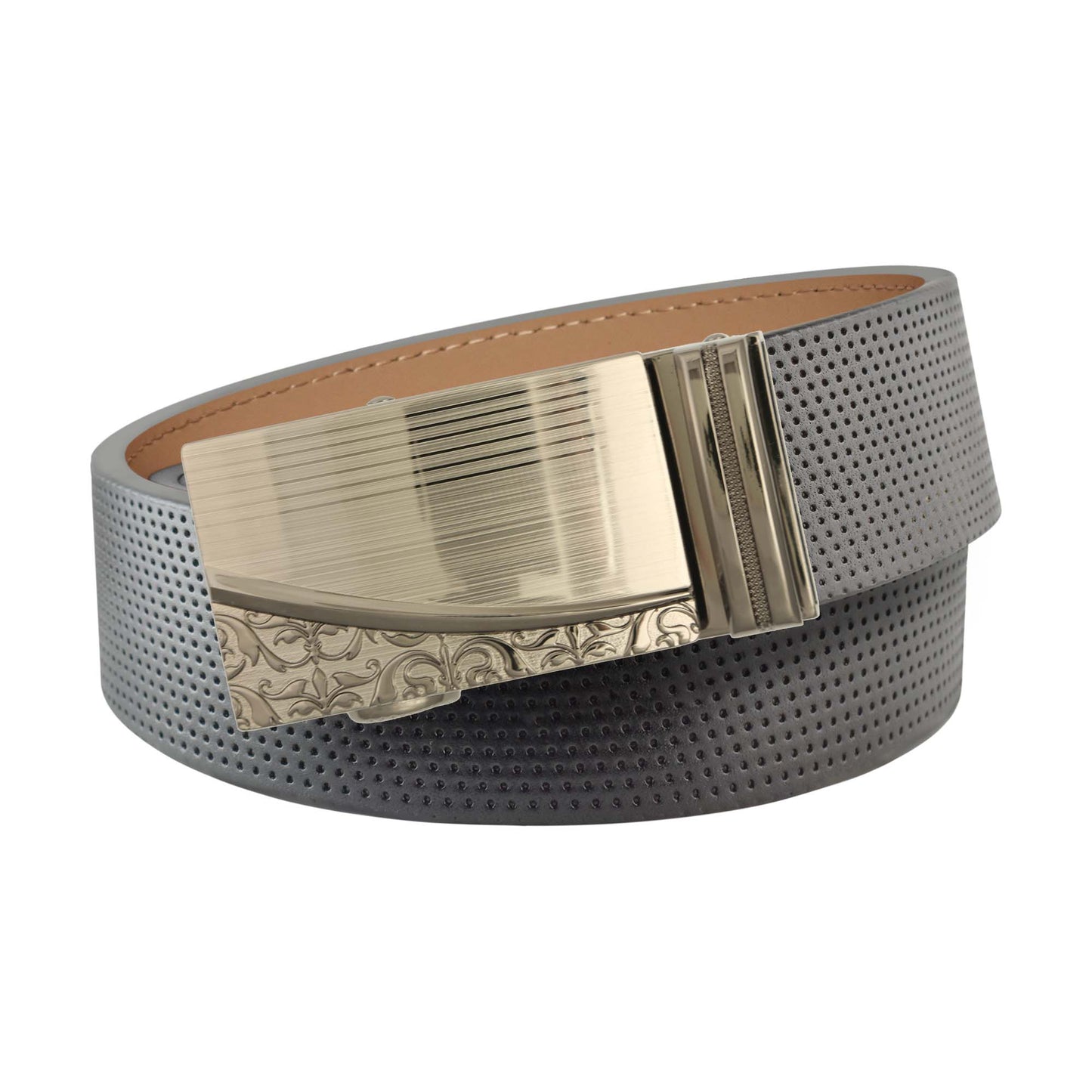 Pinhole Belt Strap - Gray