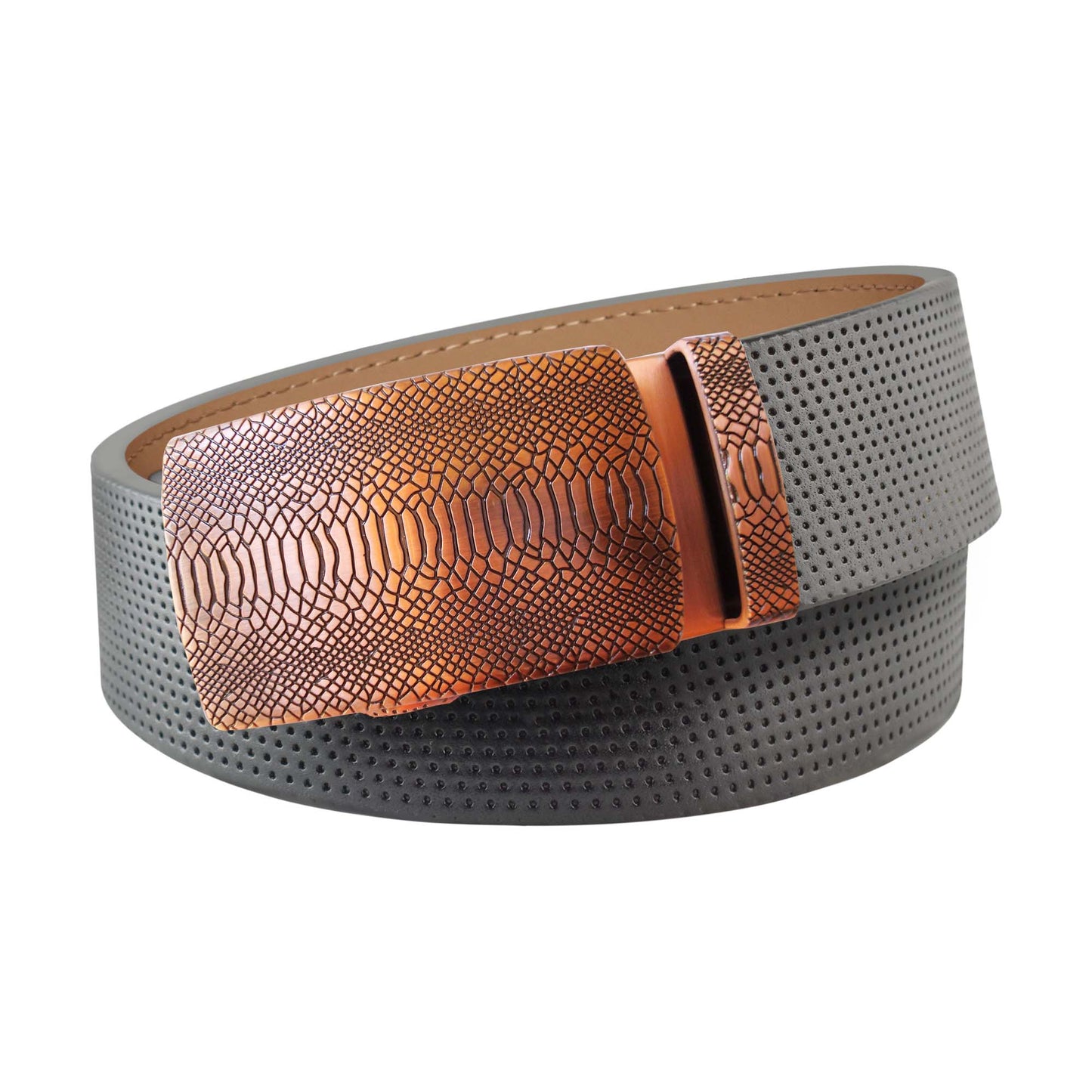 Pinhole Belt Strap - Gray