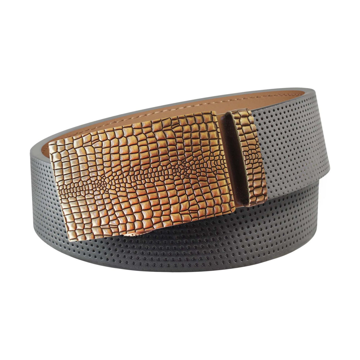 Pinhole Belt Strap - Gray