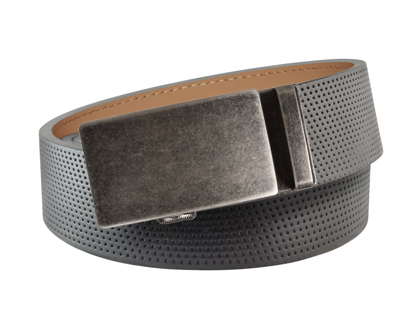 Pinhole Belt Strap - Gray